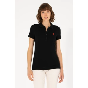 U.S. Polo Assn. Kadın Siyah Tişört Basic 50262675-VR046