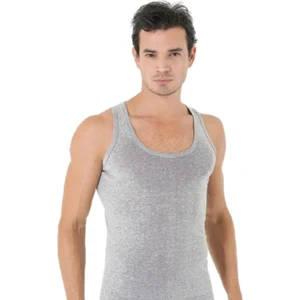 Abani Classic Ceylanoğlu Erkek Gri 3'lü Paket %100 Pamuk Ribana Atlet