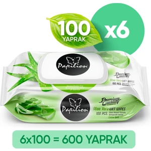 Premium Aloevera Özlü Ekstra Soft Islak Havlu 100X6 - 600 Yaprak