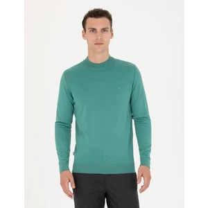 Pierre Cardin Erkek Mint Regular Fit Bato Yaka Yün Karışımlı Basic Triko Kazak 50270049-VR090
