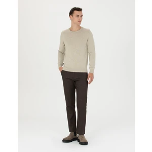 Pierre Cardin Erkek Kahverengi Regular Fit Kanvas Pantolon 50278474-VR029