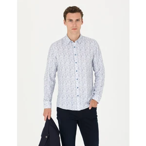 Pierre Cardin Erkek Mavi Slim Fit Uzun Kollu Gömlek 50273552-VR036