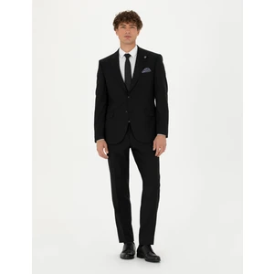 Pierre Cardin Erkek Siyah Slim Fit Yün Karışımlı Takım Elbise 50273451-VR046