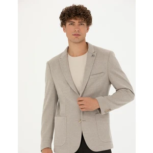Pierre Cardin Erkek Bej Ekstra Slim Fit Spor Ceket 50272742-VR011