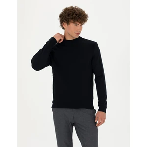 Pierre Cardin Erkek Lacivert Slim Fit Yarım Balıkçı Yaka Triko Kazak 50278111-VR033