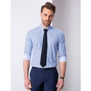 Pierre Cardin Erkek Mavi Slim Fit Uzun Kollu Gömlek 50205897-VR036