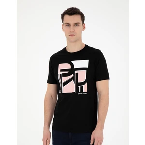 Pierre Cardin Erkek Siyah Slim Fit Tişört 50280964-VR046