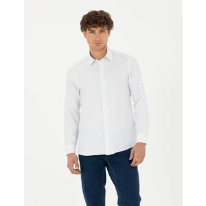 Pierre Cardin Erkek Petrol Slim Fit Uzun Kollu Gömlek 50278868-VR102
