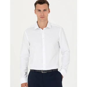 Pierre Cardin Erkek Beyaz Slim Fit Uzun Kollu Gömlek 50275684-VR013