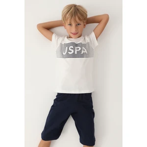U.S. Polo Assn. Erkek Çocuk Krem Pijama Takım 50291570-VR071