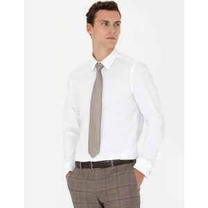Pierre Cardin Erkek Beyaz Slim Fit Uzun Kollu Basic Gömlek 50277780-VR013