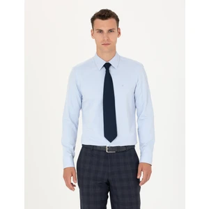 Pierre Cardin Erkek Açık Mavi Slim Fit Uzun Kollu Basic Gömlek 50277778-VR003