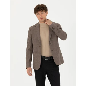Pierre Cardin Erkek Kahverengi Slim Fit Ceket 50276546-VR029