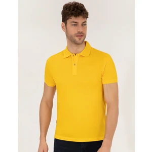 Pierre Cardin Erkek Sarı Slim Fit Polo Yaka Merserize Tişört 50262665-VR044