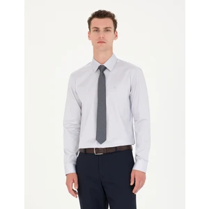 Pierre Cardin Erkek Gri Slim Fit Uzun Kollu Basic Gömlek 50277147-VR024