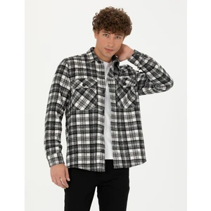 Pierre Cardin Erkek Siyah Oduncu Oversize Gömlek 50274651-VR046