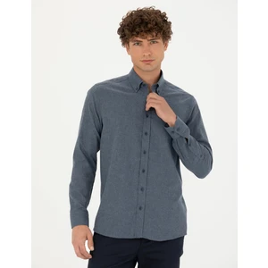 Pierre Cardin Erkek Koyu Mavi Regular Fit Uzun Kollu Gömlek 50275625-VR032