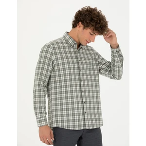Pierre Cardin Erkek Haki Regular Fit Uzun Kollu Gömlek 50274599-VR027