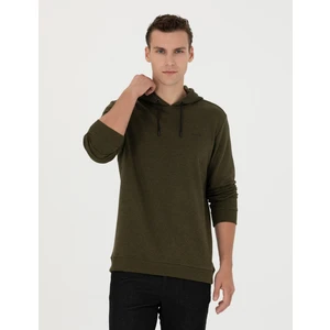 Pierre Cardin Erkek Haki Regular Fit Kapüşonlu Sweatshirt 50273895-VR027