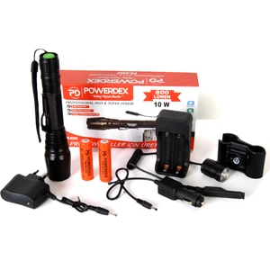 Renkstore 10W 800 Lümen Cree T6 LED PD-8200 Profesyonel Avcı Tüfek Feneri