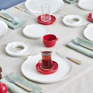 Elegance Bone Nar 28 Parça 6 Kişilik Kahvaltı Takımı