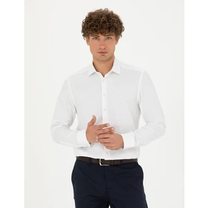Pierre Cardin Erkek Beyaz Slim Fit Uzun Kollu Gömlek 50275511-VR013