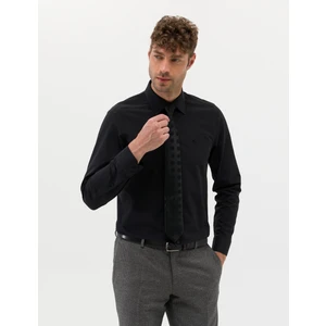 Pierre Cardin Erkek Siyah Slim Fit Uzun Kollu Basic Gömlek 50277786-VR046