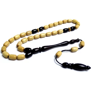 Tesbih Rüyası Mini Boy Çift Renk Abanoz Ağacı Tesbih