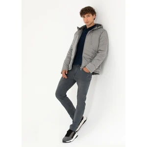 Pierre Cardin Erkek Gri Kapüşonlu Dolgulu Spor Mont 50272959-VR086
