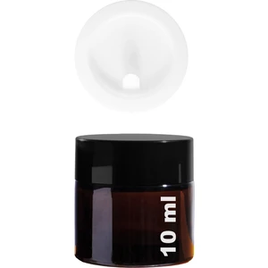10 ml Cam Kavanoz Amber 10 cc Mini Krem Kavanozu Siyah Kapaklı Kahverengi Lip Balm Seyahat Kabı 1 Adet