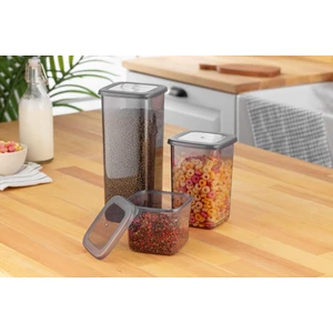 3'lü Set Tidy Kare Erzak ve Baharat Saklama Kabı