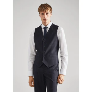 Man Slim Fit Kareli Takım Yeleği