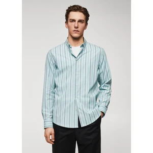 Man Slim Fit Çizgili Pamuklu Gömlek