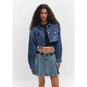 Pileli Kot Mini Etek