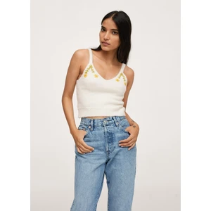 Çiçekli Örme Kısa Üst