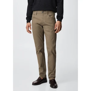 Man Slim Fit Denim Efektli Serge Pantolon