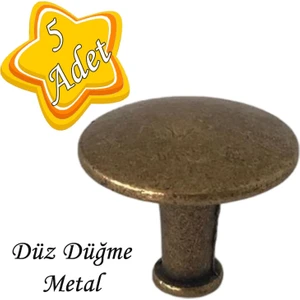5 Adet Düz Düğme Antik Sarı Kulp Mobilya Çekmece Dolap Kapak Kulbu Metal Kulp Aksesuarları Vidalı