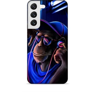 Samsung Galaxy S22 Kılıf Caliburn 20 Maymun Mavi Renkli Kılıf