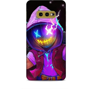 Samsung Galaxy S10E Kılıf Caliburn 19 Maskeli Pembe Tam Koruma Kılıf