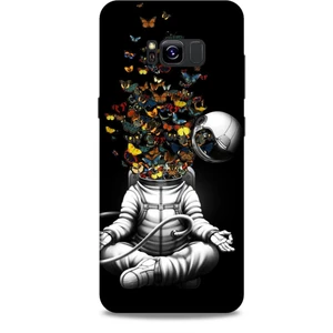 Samsung Galaxy S8 Plus Kılıf Caliburn 1 Astronot ve Kelebekler Telefon Kılıfı