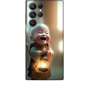 Samsung Galaxy S22 Ultra Kılıf Caliburn 27 Asya Bebek Lazer Kesim Silikon