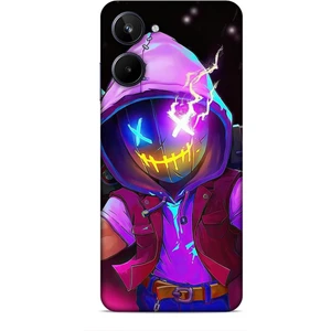 Realme 10 Kılıf Caliburn 19 Maskeli Pembe Tam Koruma Kılıf