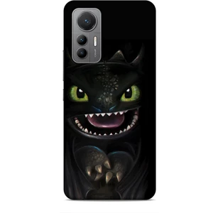 Xiaomi 12 Lite Kılıf Caliburn 30 Kara Ejderha Kenarları Şeffaf Kapak