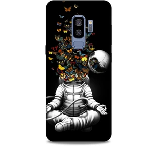 Samsung Galaxy S9 Plus Kılıf Caliburn 1 Astronot ve Kelebekler Telefon Kılıfı