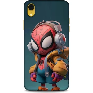 Apple iPhone Xr Kılıf Caliburn 25 Spiderman Bebek Soyulmayan Kılıf