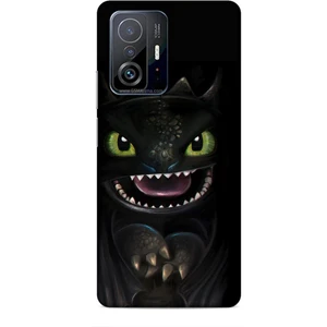 Xiaomi 11T Kılıf Caliburn 30 Kara Ejderha Kenarları Şeffaf Kapak