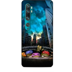 Xiaomi Mi Note 10 Pro Kılıf Caliburn 11 Ninja Kablumbağalar 4K Baskılı Kılıf