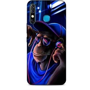 Infinix Zero 8 Kılıf Caliburn 20 Maymun Mavi Renkli Kılıf