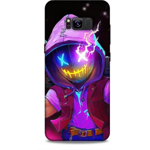 Samsung Galaxy S8 Plus Kılıf Caliburn 19 Maskeli Pembe Tam Koruma Kılıf