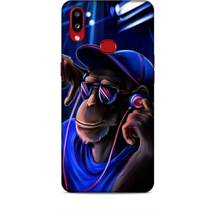 Samsung Galaxy A10S Kılıf Caliburn 20 Maymun Mavi Renkli Kılıf